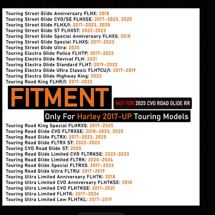 SHARKROAD 4.5” Slip-On Mufflers Harley Touring 2017-Up Black HDMF-451718BB