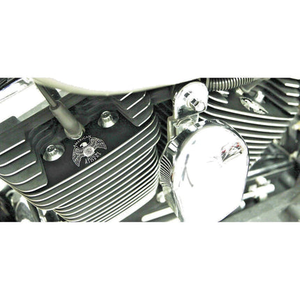 Jims American Legion Head Plates Harley Big Twin Engine Dress Up H3 Set