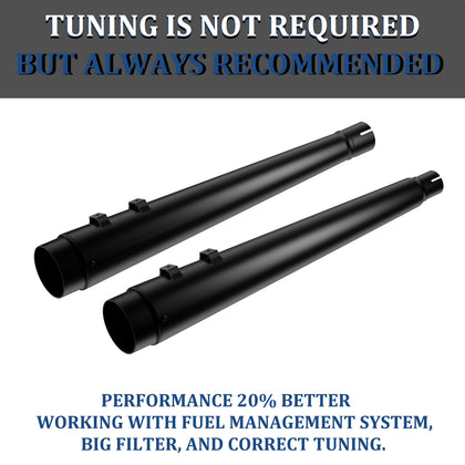 ANIT 4.4” Black Megaphone Slip On Mufflers Harley Touring 2017-Up HDMF-MP1706BB photo 4